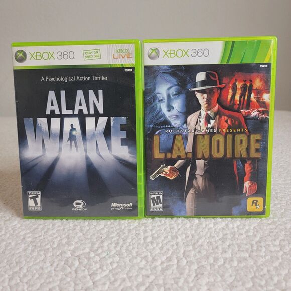Xbox 360 Games Lot of 2 Alan Wake and L.A. Noir Pre Owned Very Good Condition - Picture 1 of 11